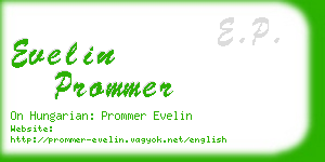 evelin prommer business card